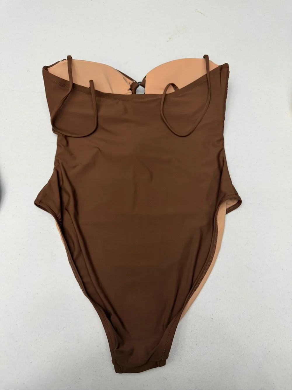 J.Crew Bandeau Ring One Piece Swimsuit NWT Size 14 Removable Straps
